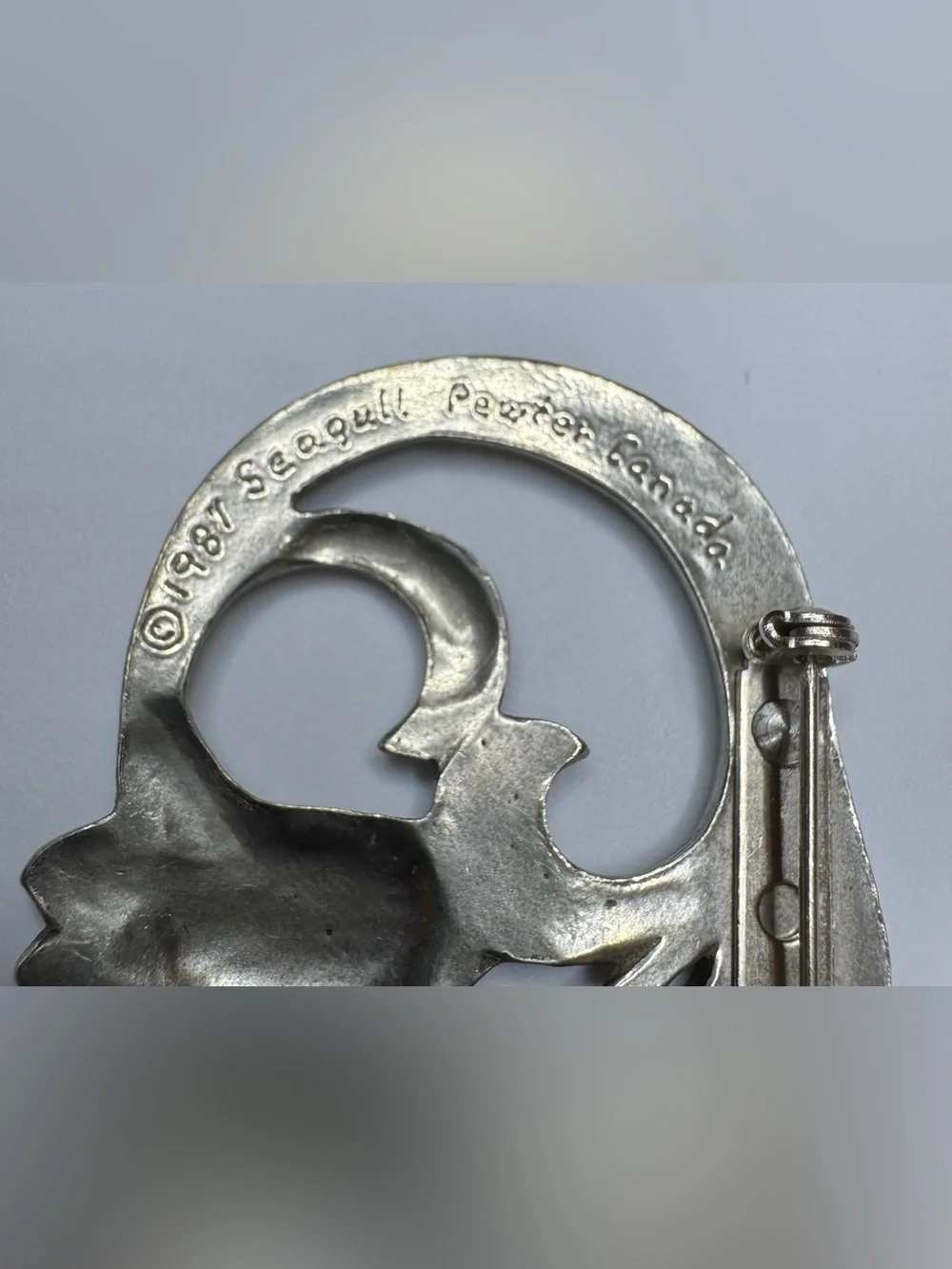 Vintage 1980’s Seagull Pewter Canada Brooch
